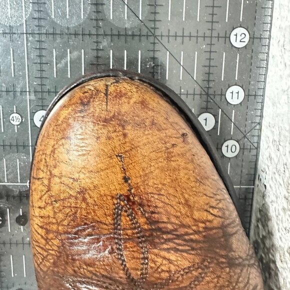 Tony Lama Men Size 9D Brown Colorblock Leather Roper Western Cowboy Boot - Picture 11 of 11